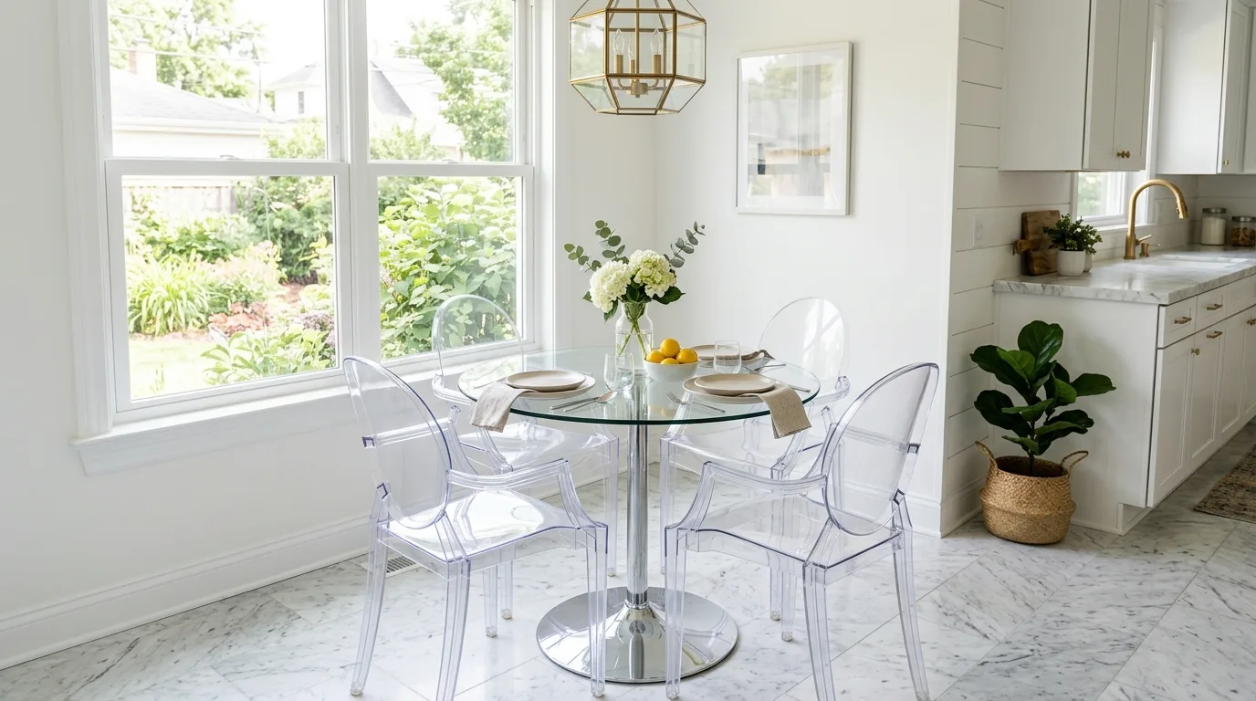 A creative kitchen nook alternative with island drop leaf dining extension, no people
