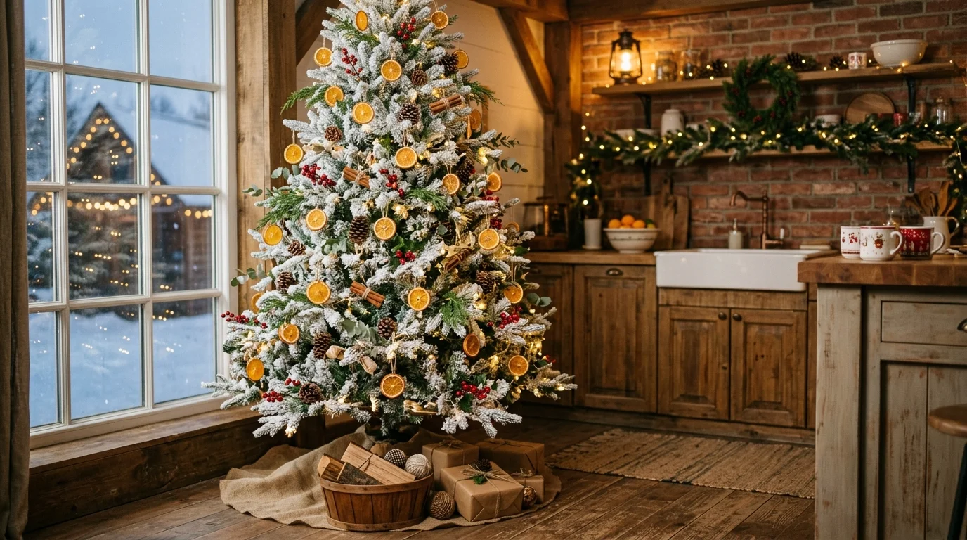 An elegant white Christmas tree with classic formal ornaments, symmetrical styling, and refined holiday decor, no people