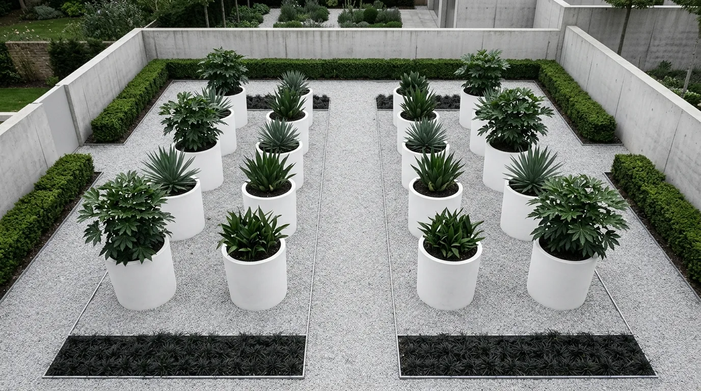 A deep big flower pot with trailing and upright mixed plants, no people