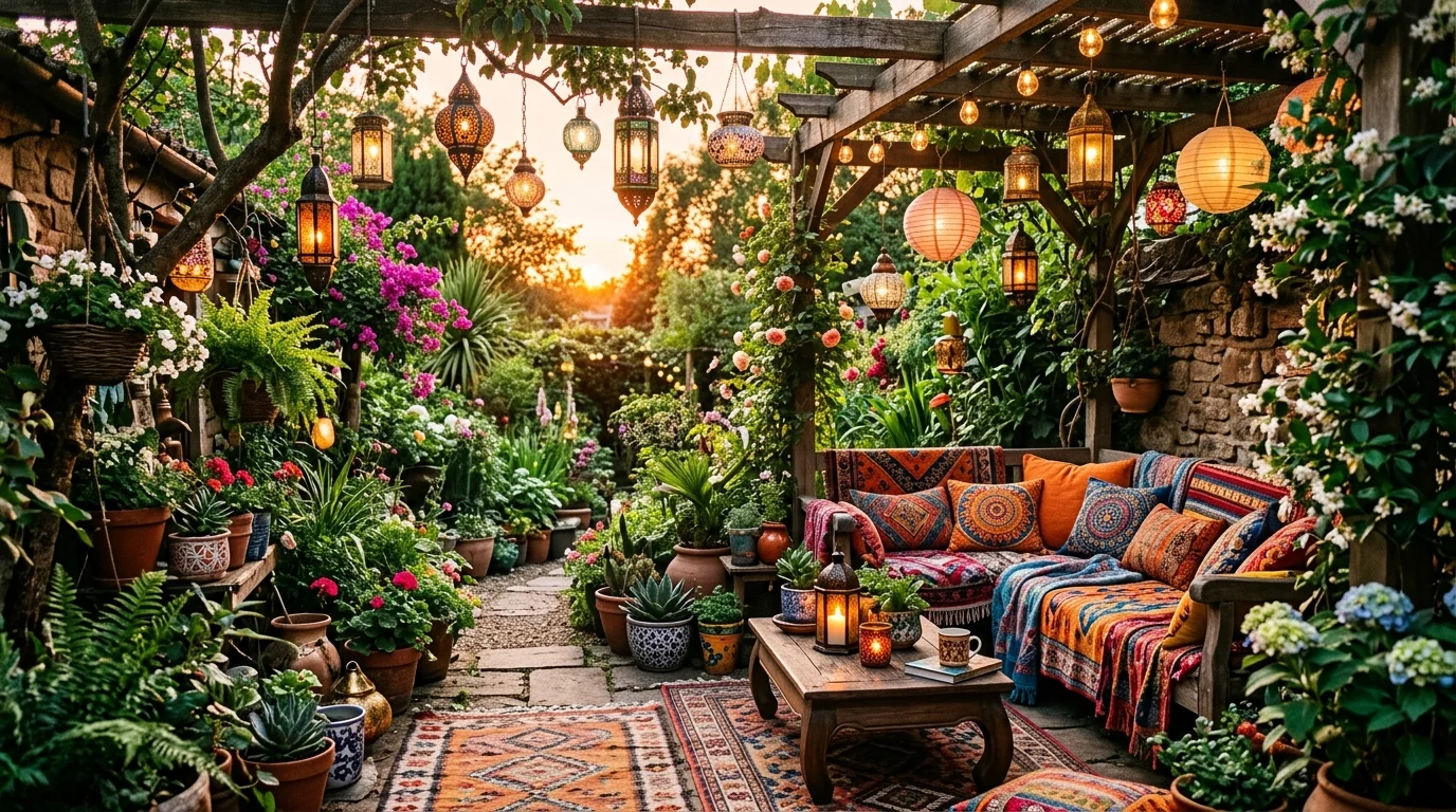 An outdoor garden with formal paths, symmetrical structure, and inspiring soft planting detail, no people
