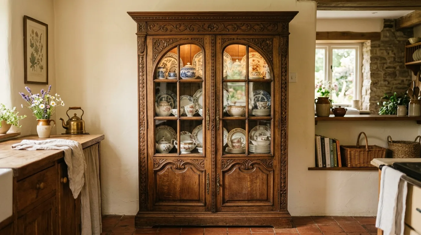 Slim shaker style DIY cabinet doors with glass panels in a transitional kitchen, no people