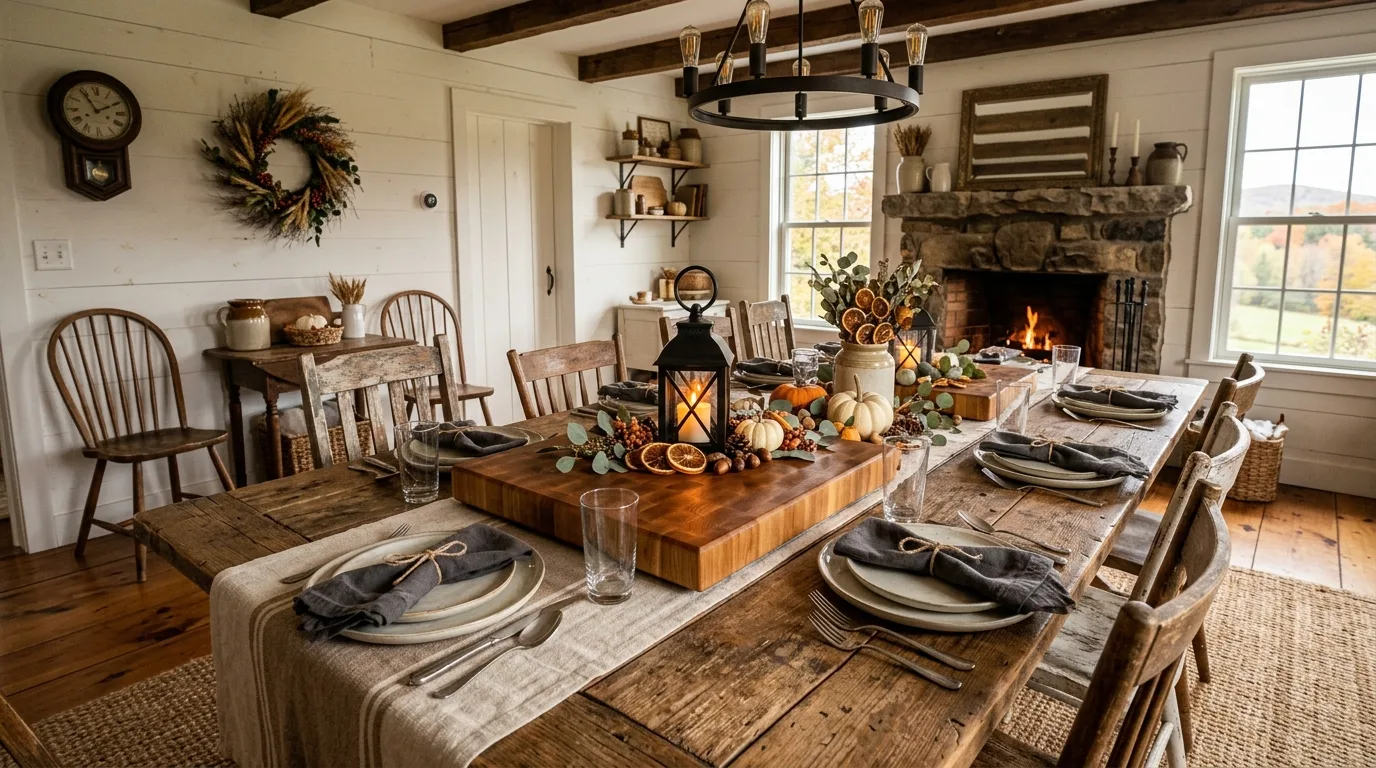 A counter height DIY butcher block dining table for casual gatherings, no people