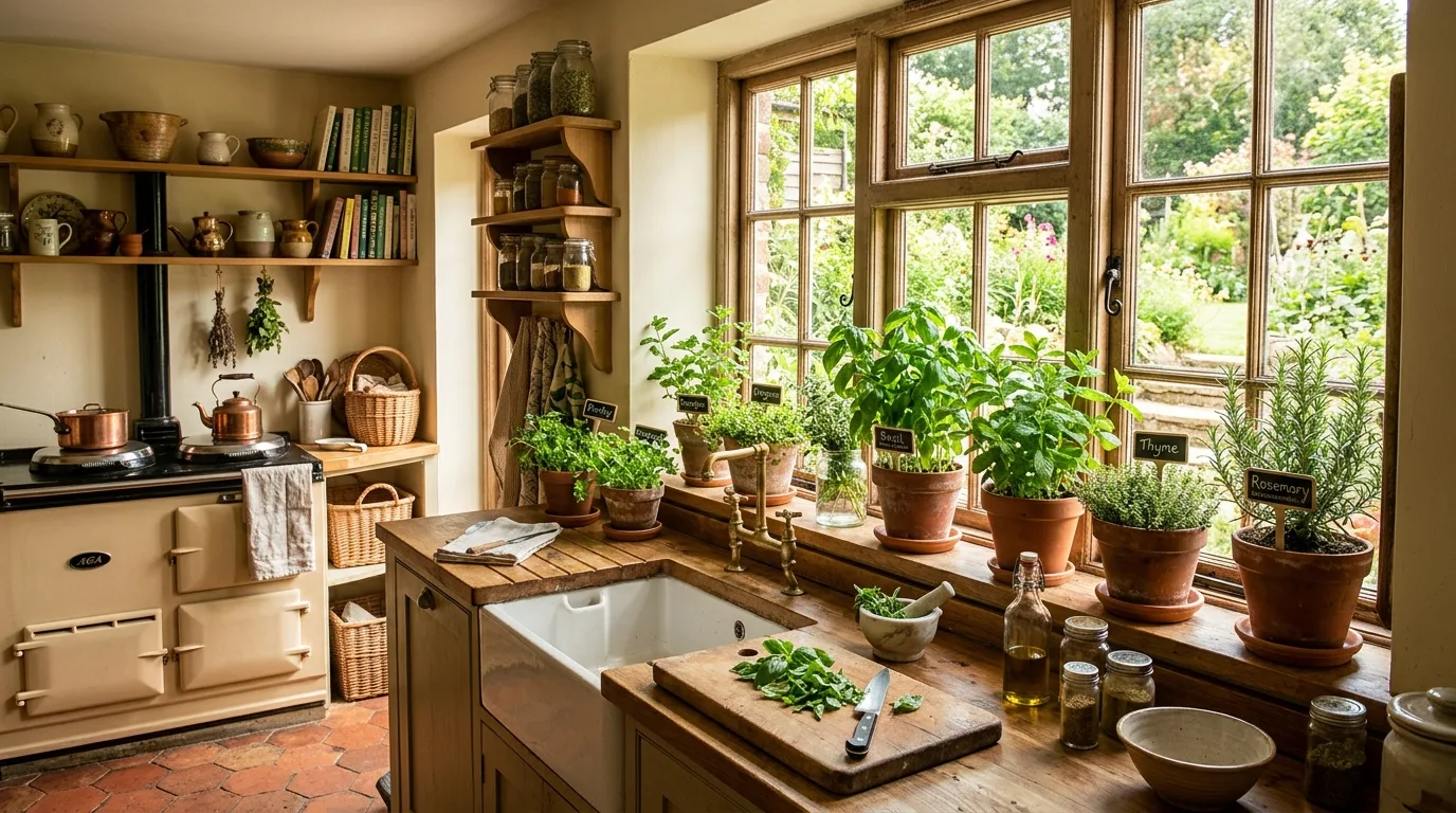 A bedroom dresser styled with one sculptural indoor plant and quiet accessories, no people